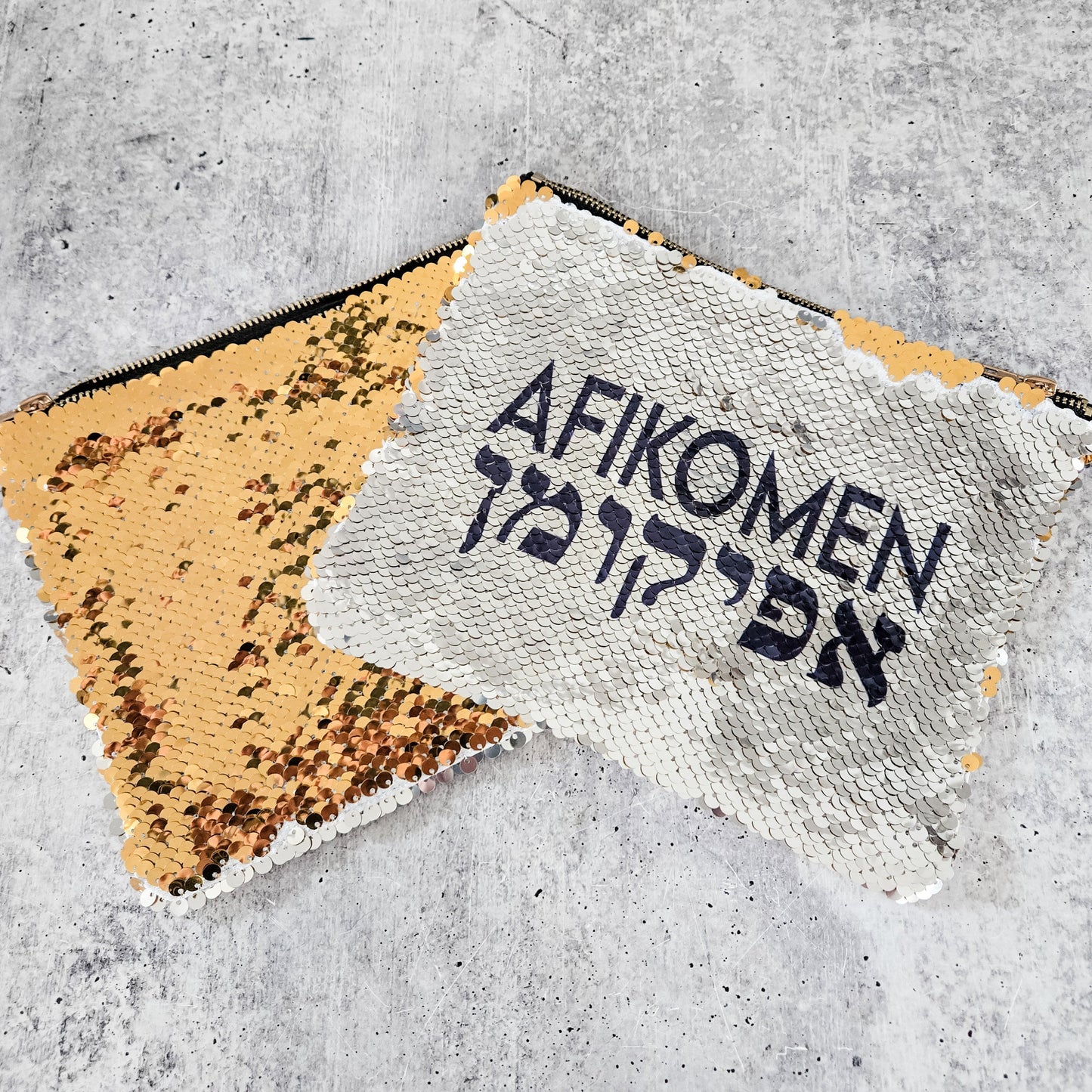 Afikomen Sequin Passover Matzah Pouch