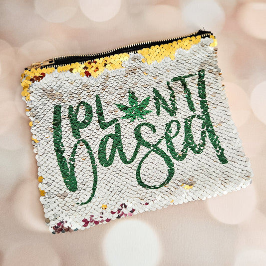 Plant Based 420 Sequin Cosmetic Case