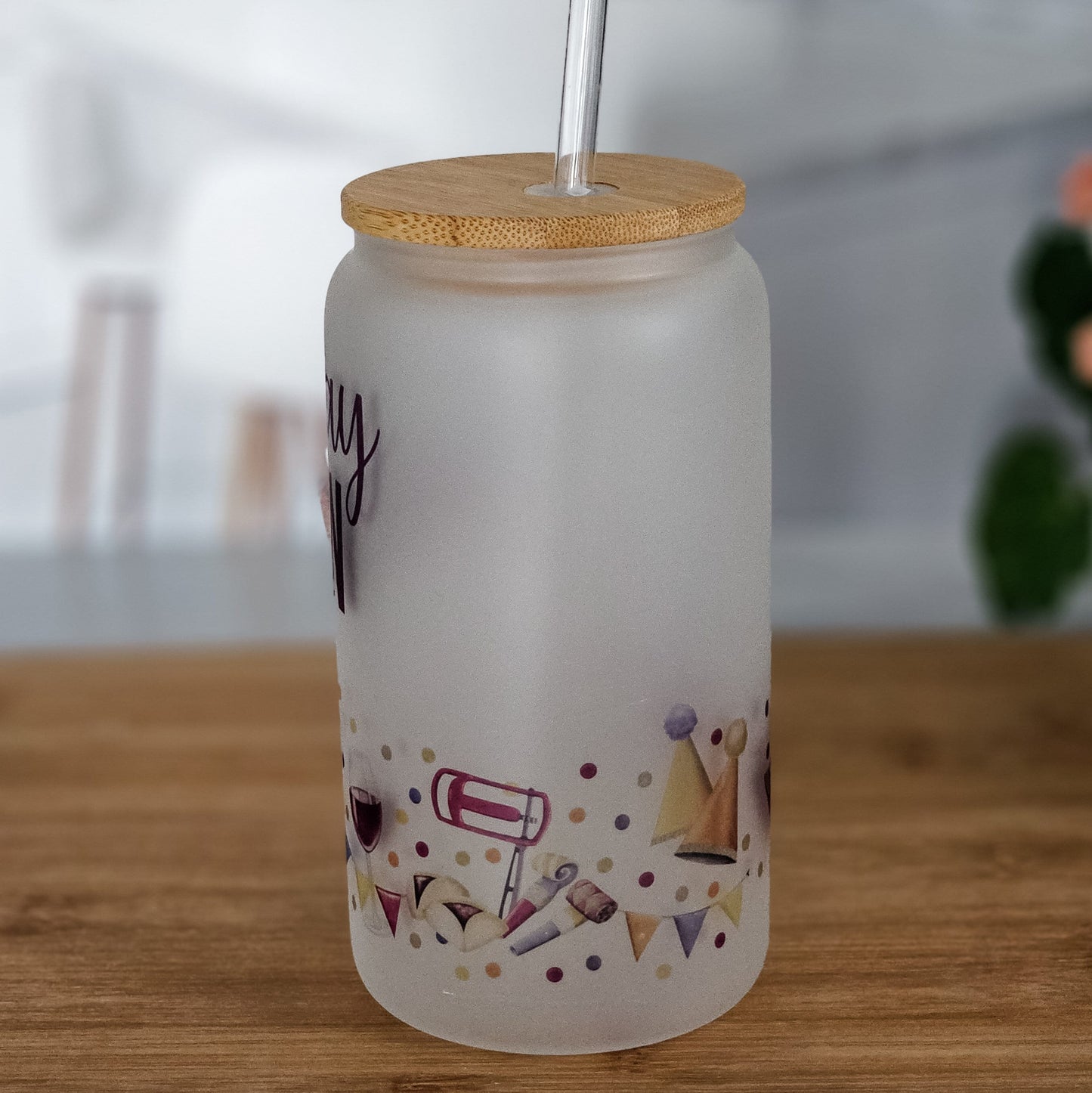 Not Today Haman Purim Glass Can Cup