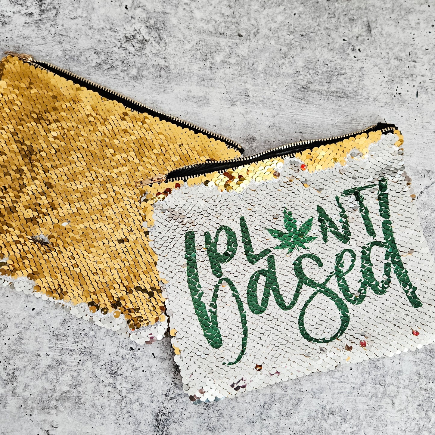 Plant Based 420 Sequin Cosmetic Case