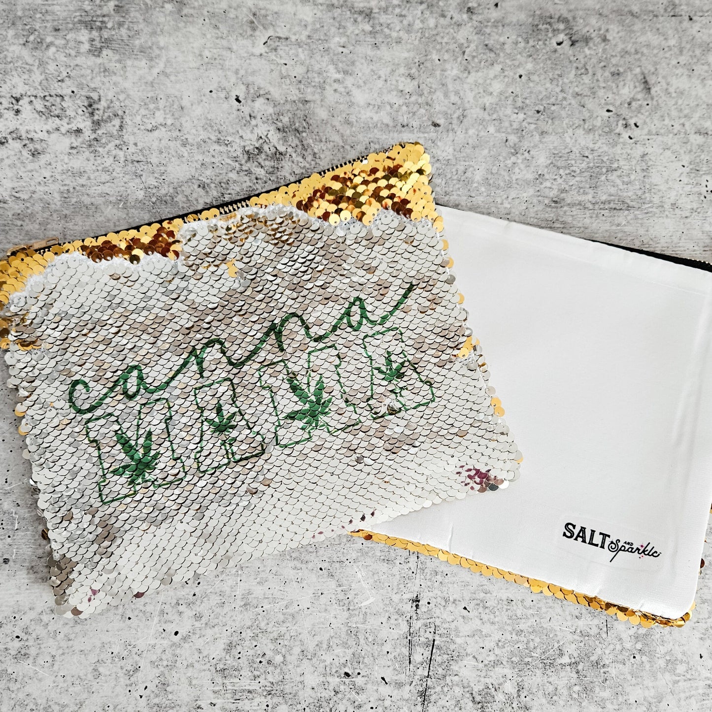 Cannamama 420 Sequin Cosmetic Case