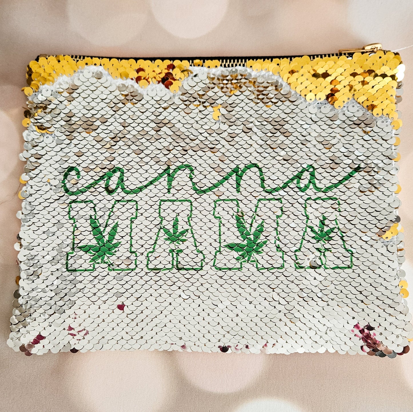 Cannamama 420 Sequin Cosmetic Case