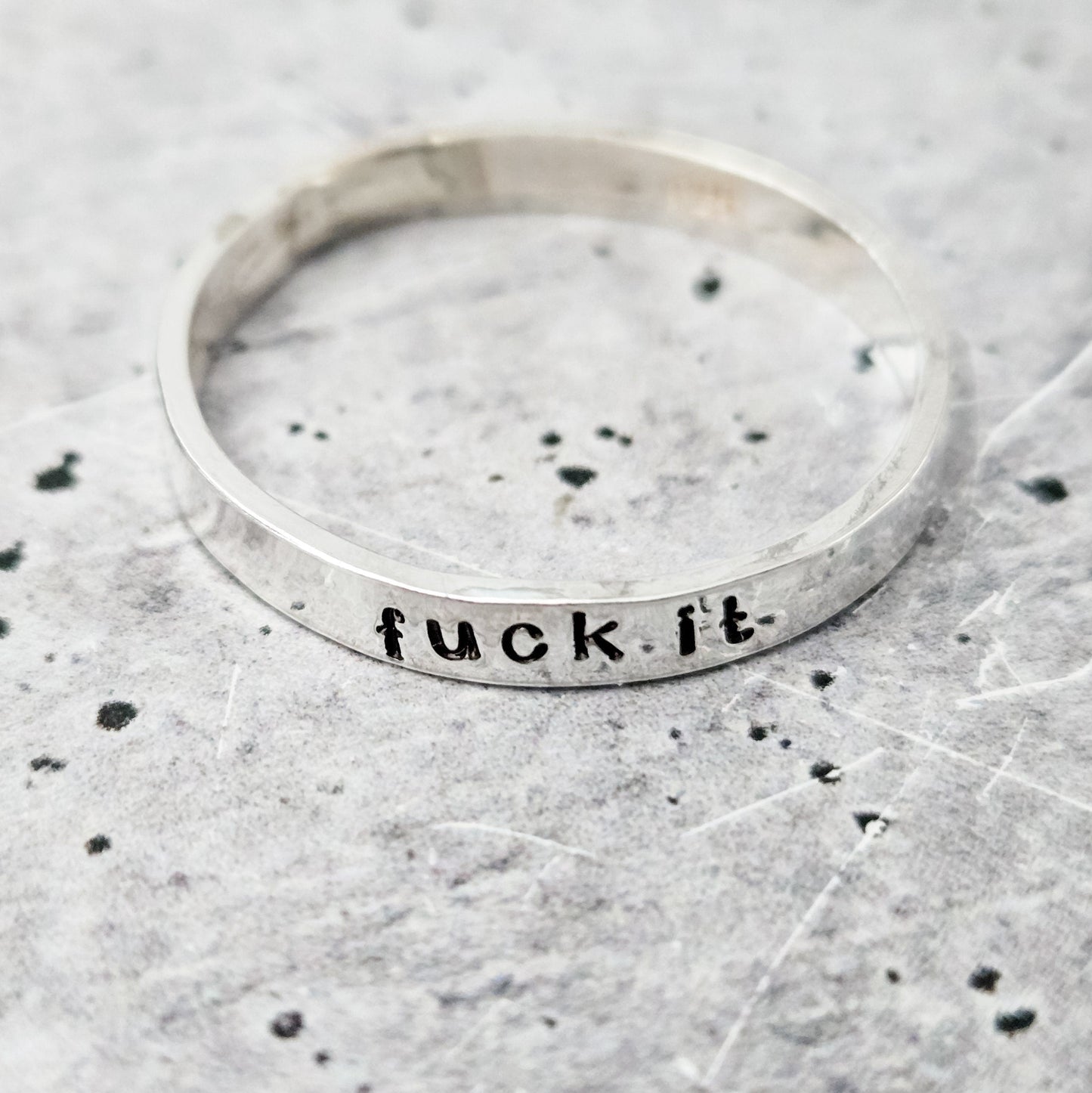 FUCK IT Sterling Silver Ring