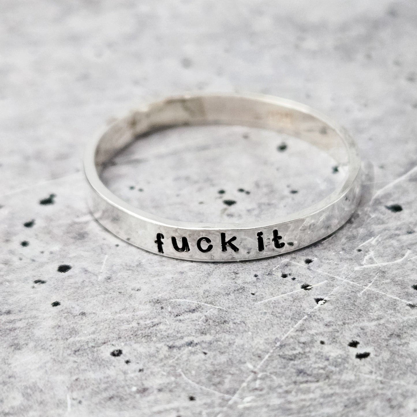 FUCK IT Sterling Silver Ring