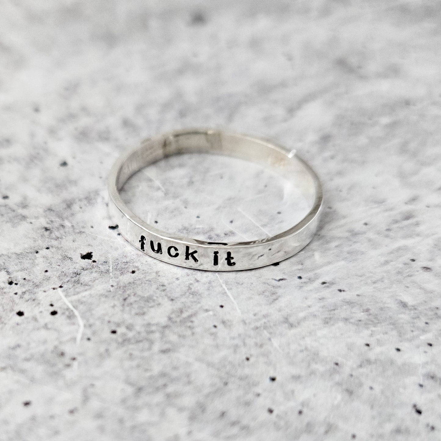 FUCK IT Sterling Silver Ring