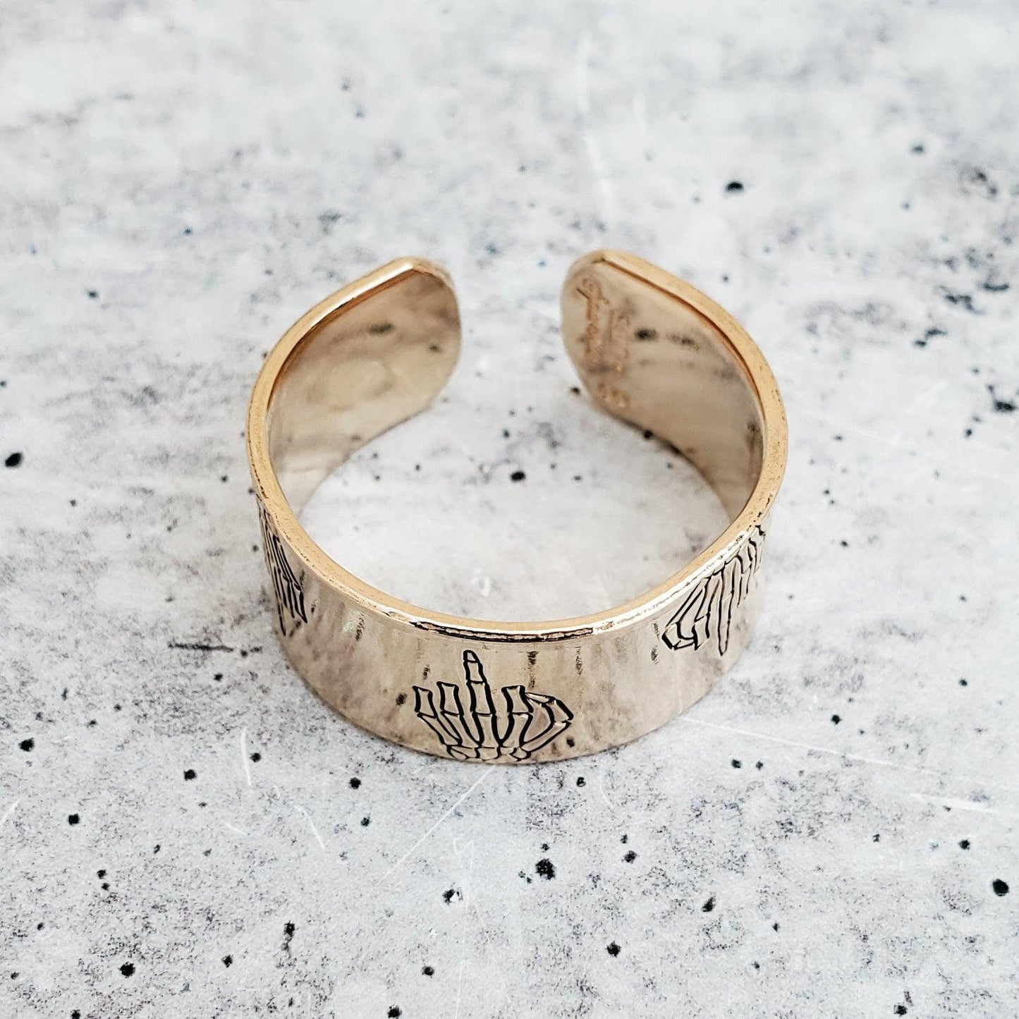 Skeleton Middle Finger Ring