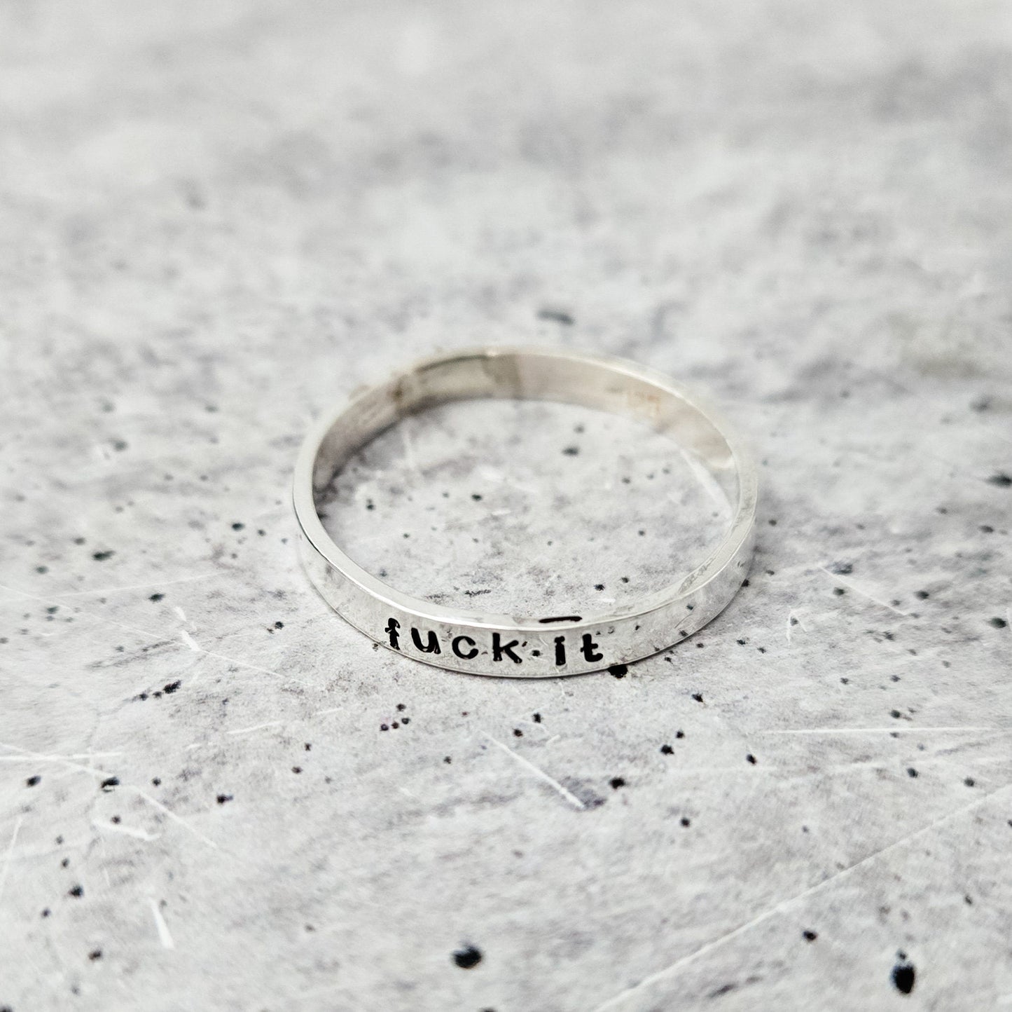 FUCK IT Sterling Silver Ring