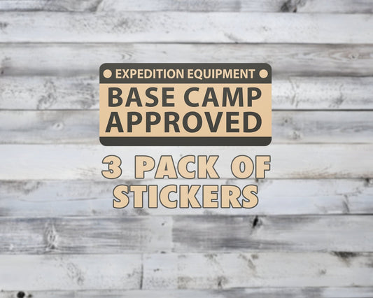 Base Camp Approved Tag Vinyl Sticker
