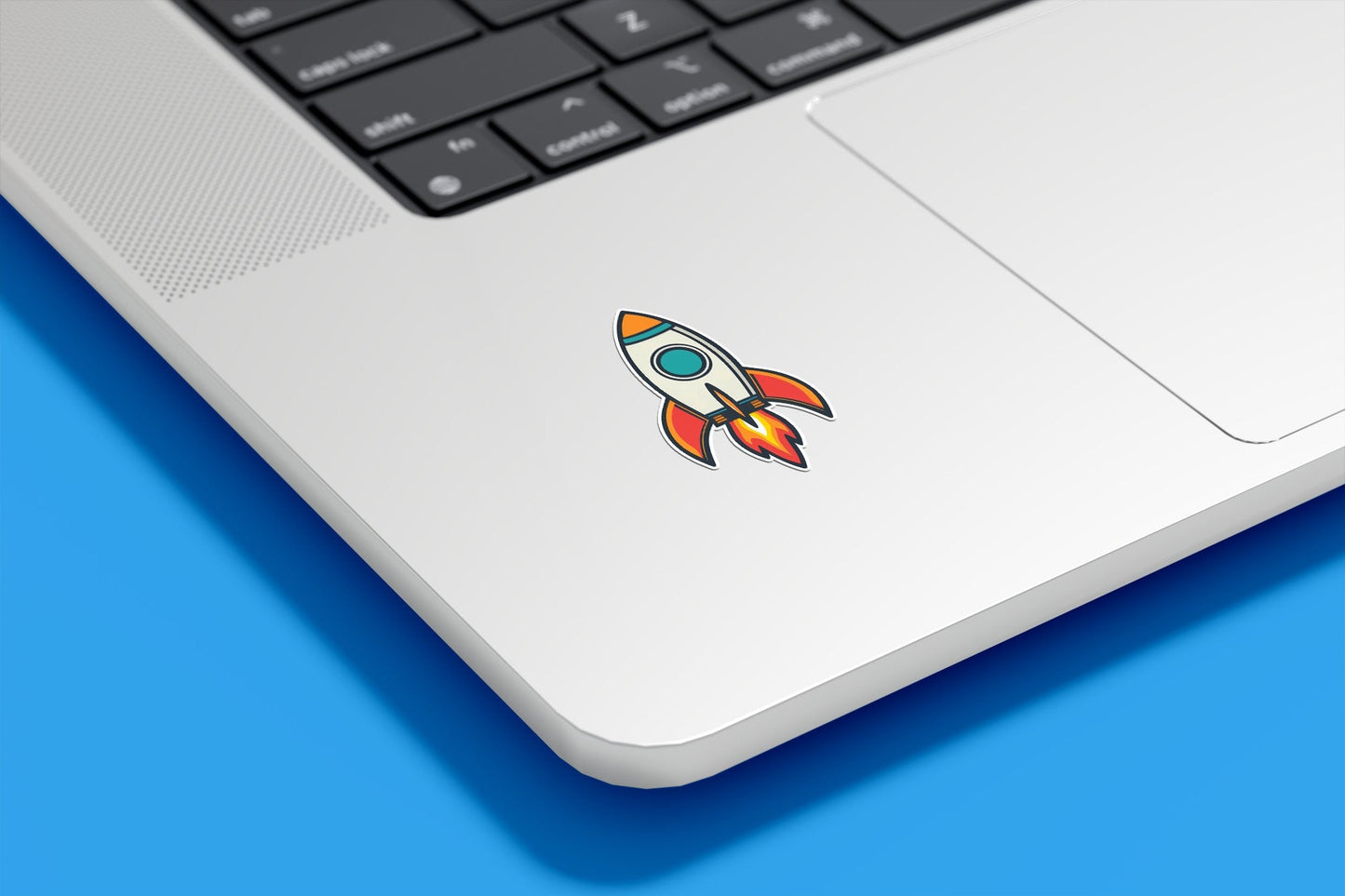 Retro Rocket Vinyl Sticker