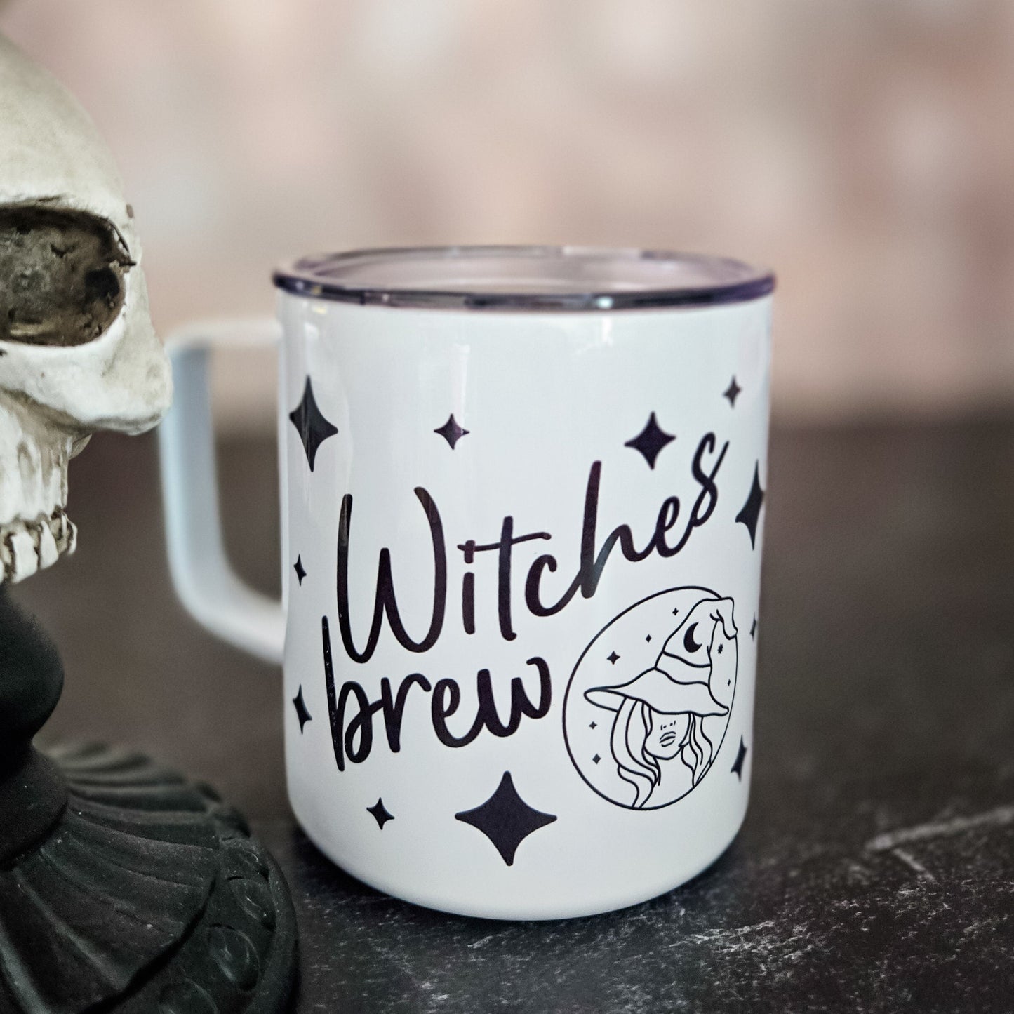 Witches Brew Halloween Travel Mug with Lid