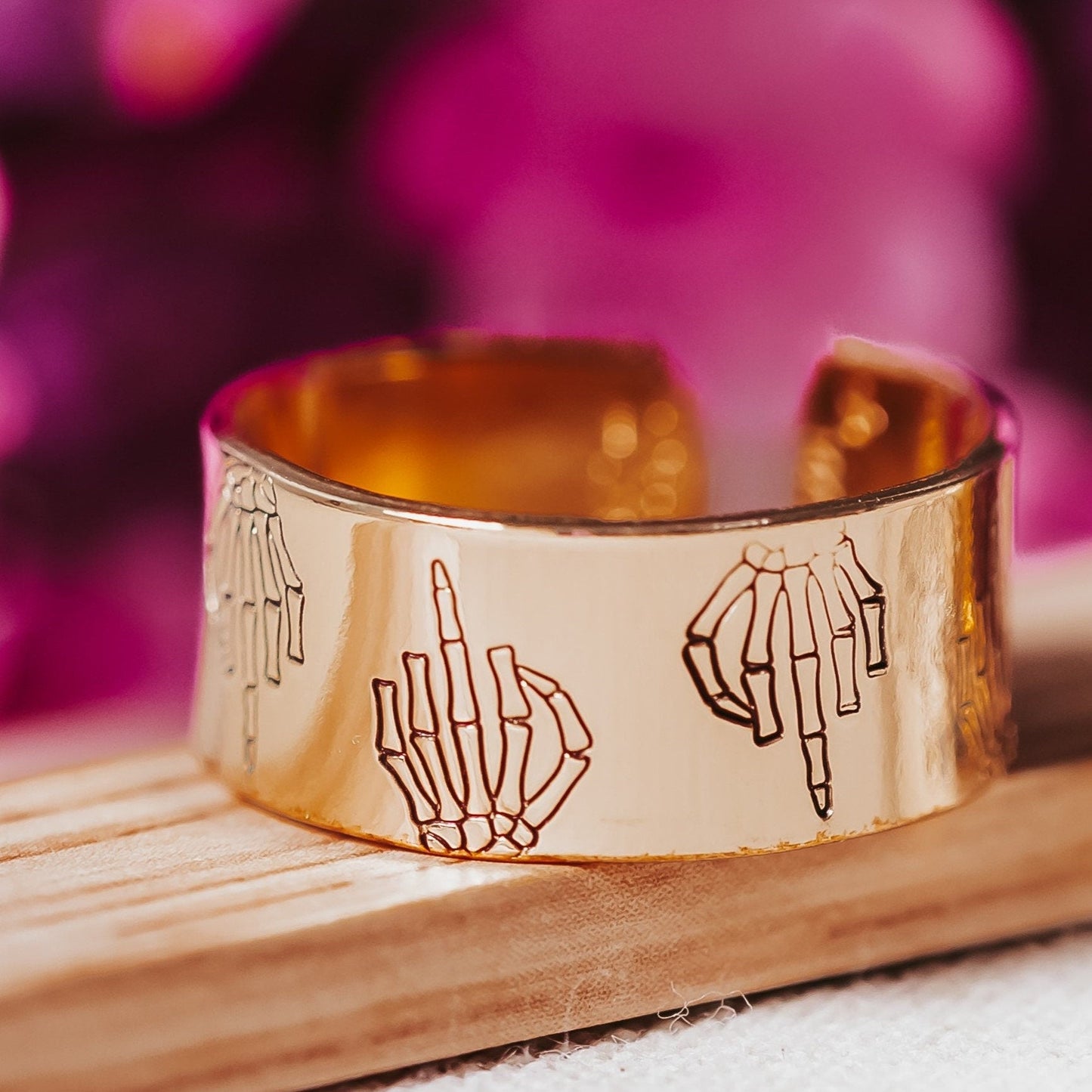 Skeleton Middle Finger Ring