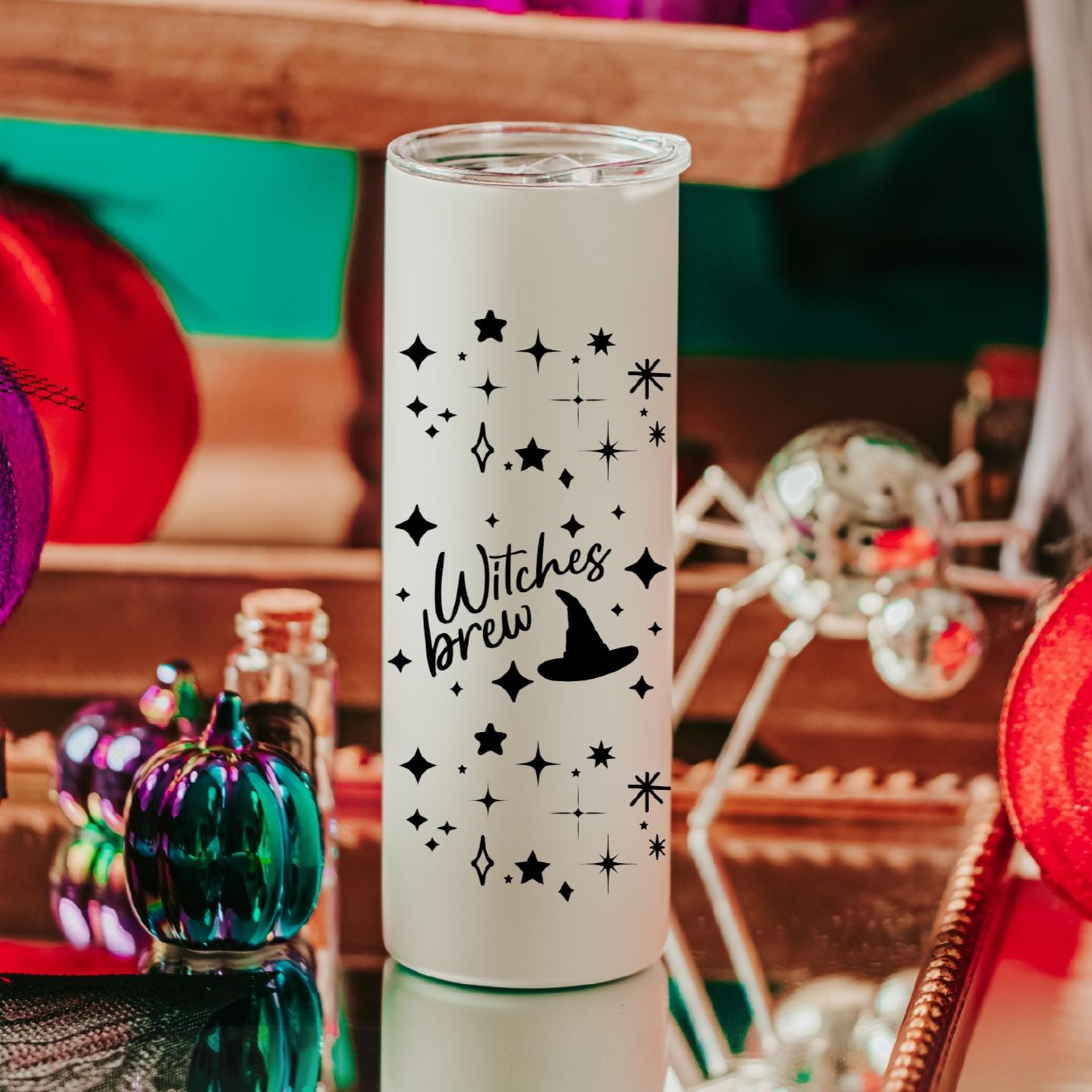 Witches Brew Halloween Water Bottle Drink Tumbler