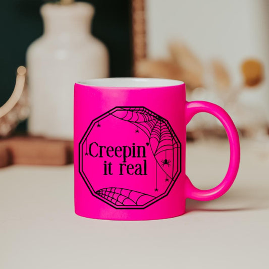 Creepin' it Real Pink Halloween Coffee Mug