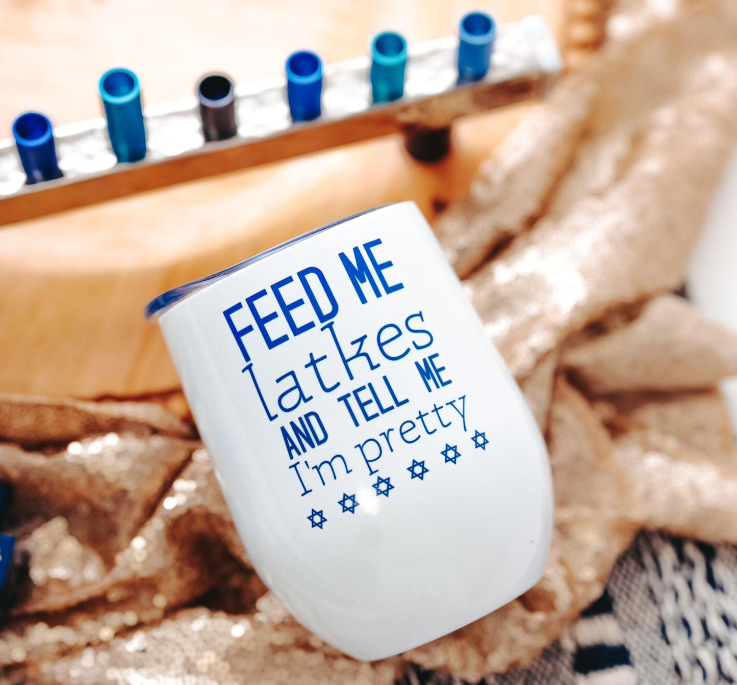 Rollin' with the Homies Chanukah Wine Tumbler