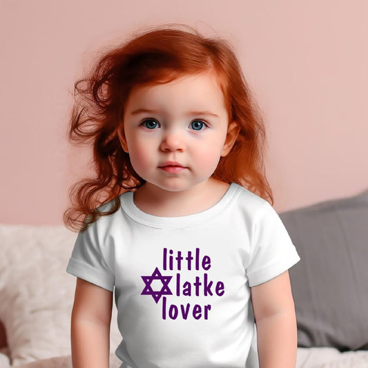 Little Latke Lover Chanukah Baby Bodysuit or Toddler Tee Shirt