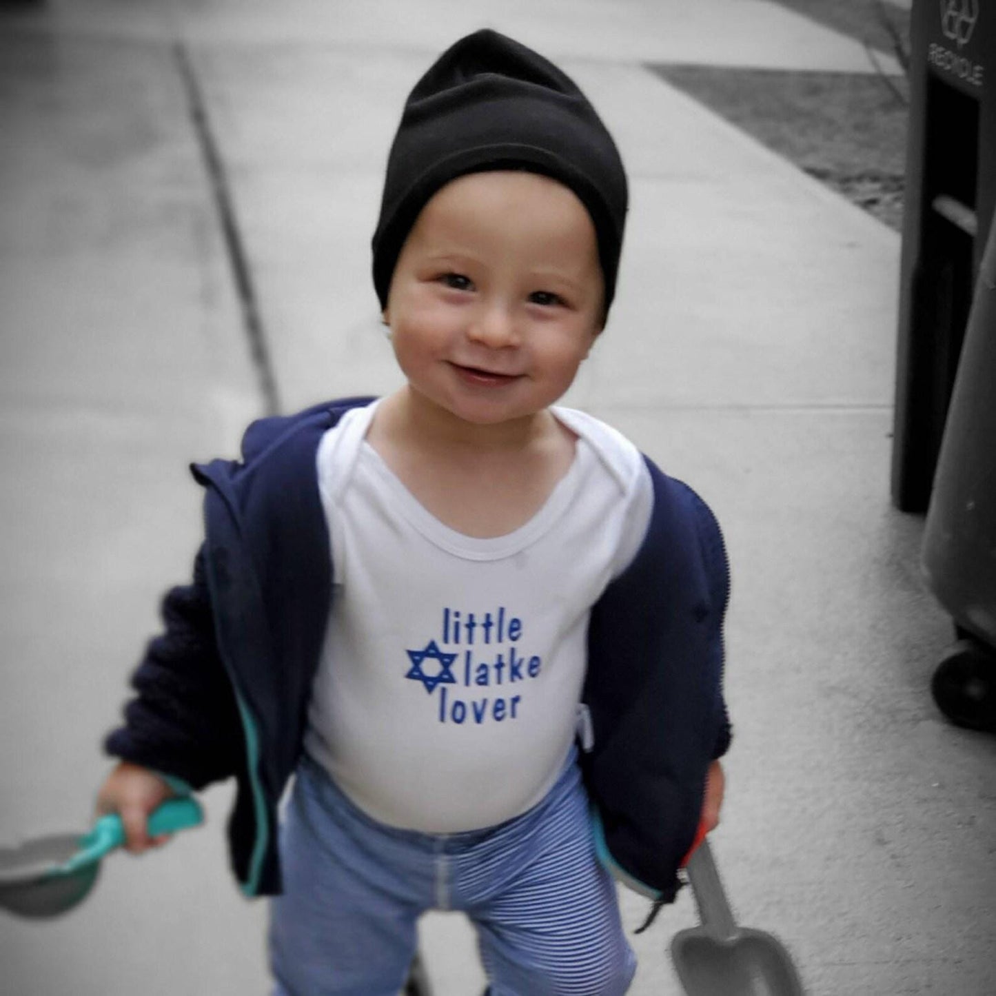 Little Latke Lover Chanukah Baby Bodysuit or Toddler Tee Shirt