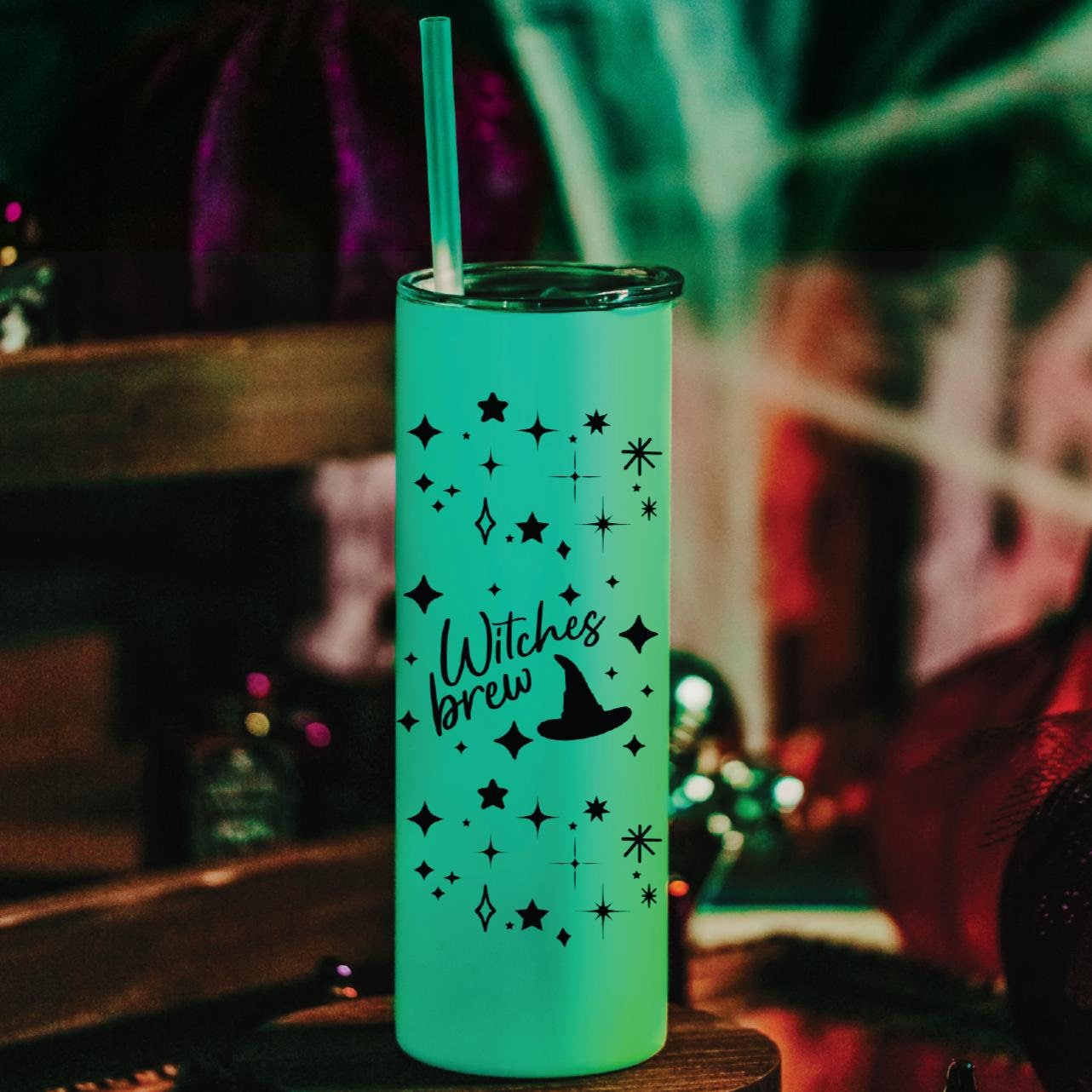 Witches Brew Fun Glow in the Dark Halloween Tumbler