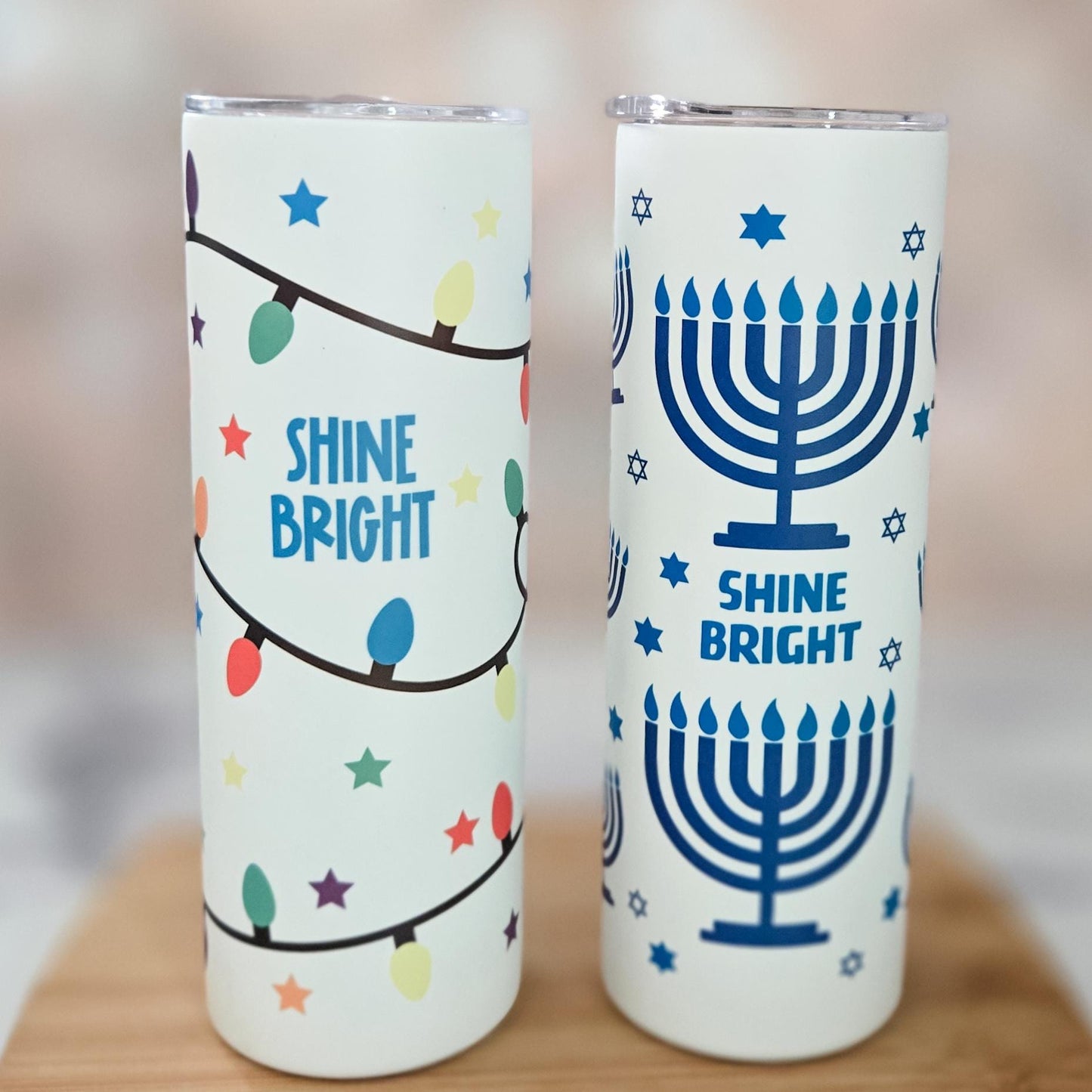 Chrismukkah Glow-in-the-Dark 20oz Tumbler Set