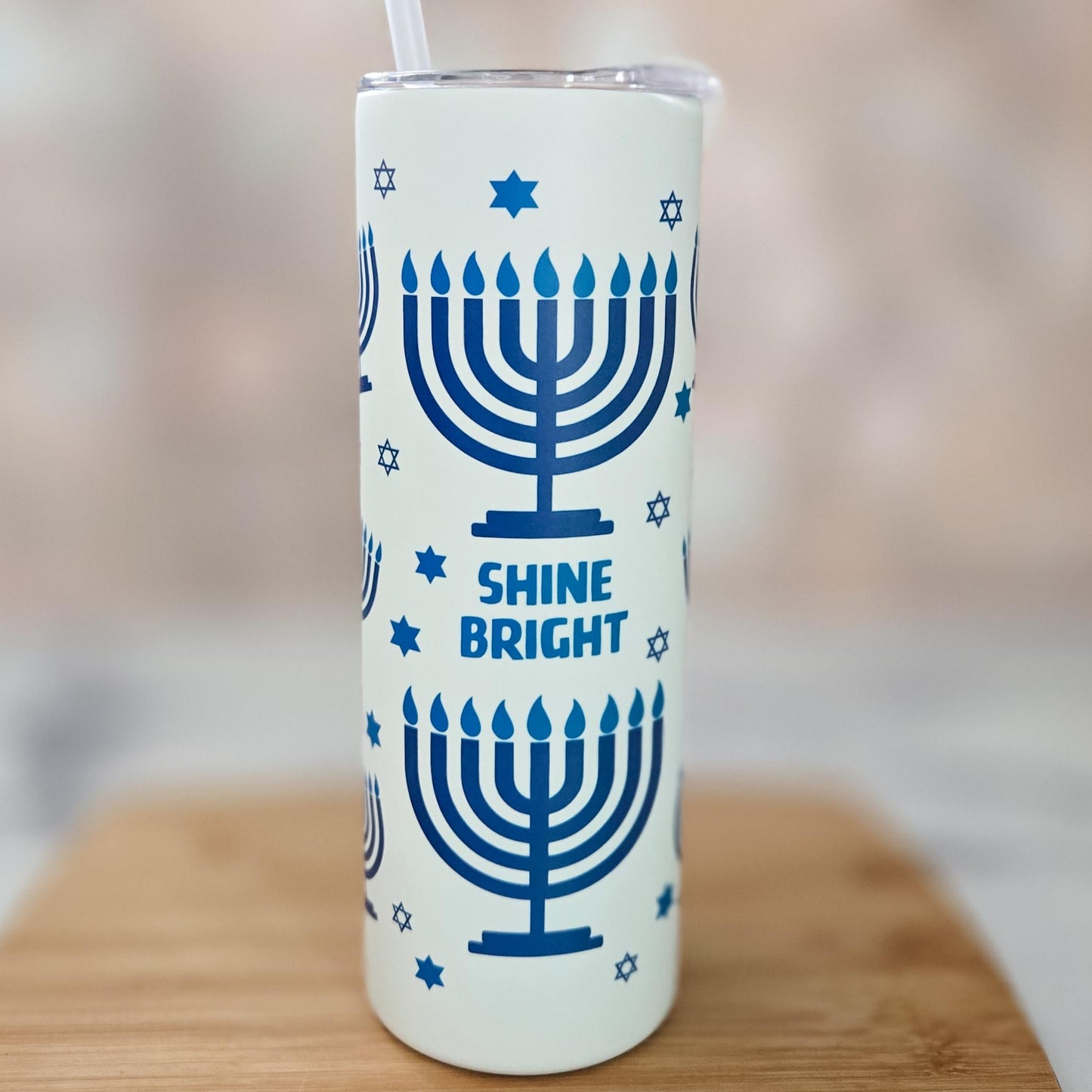 Mommy and Me Shine Bright Hanukkah Glow-in-the-Dark Tumbler Set