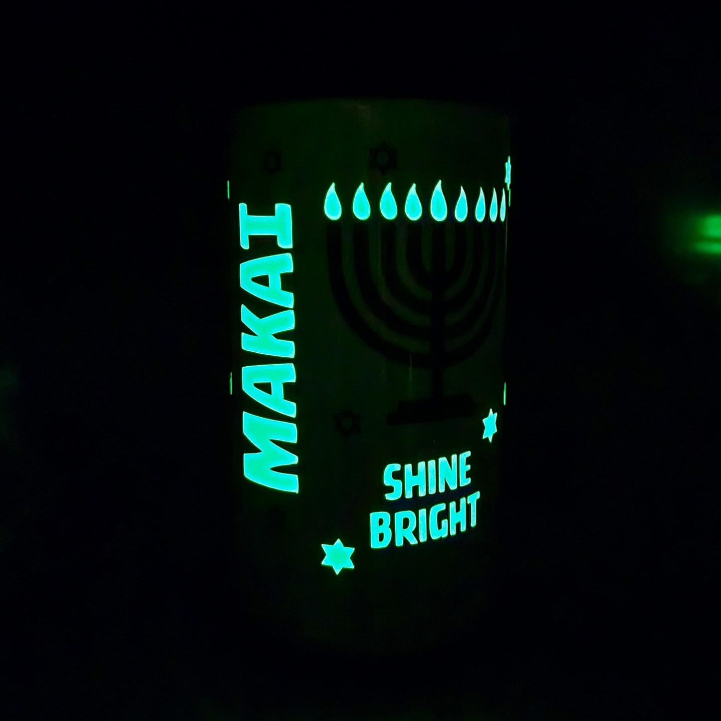 Mommy and Me Shine Bright Hanukkah Glow-in-the-Dark Tumbler Set