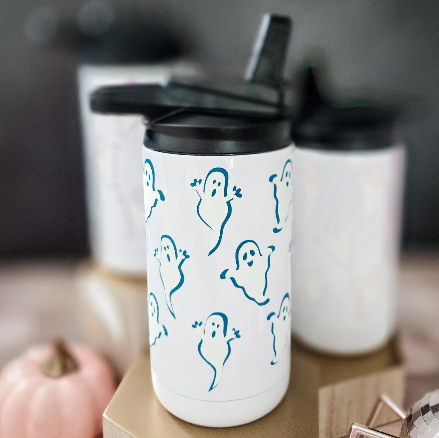 Glow in the Dark Ghost Straw Cup for Kids