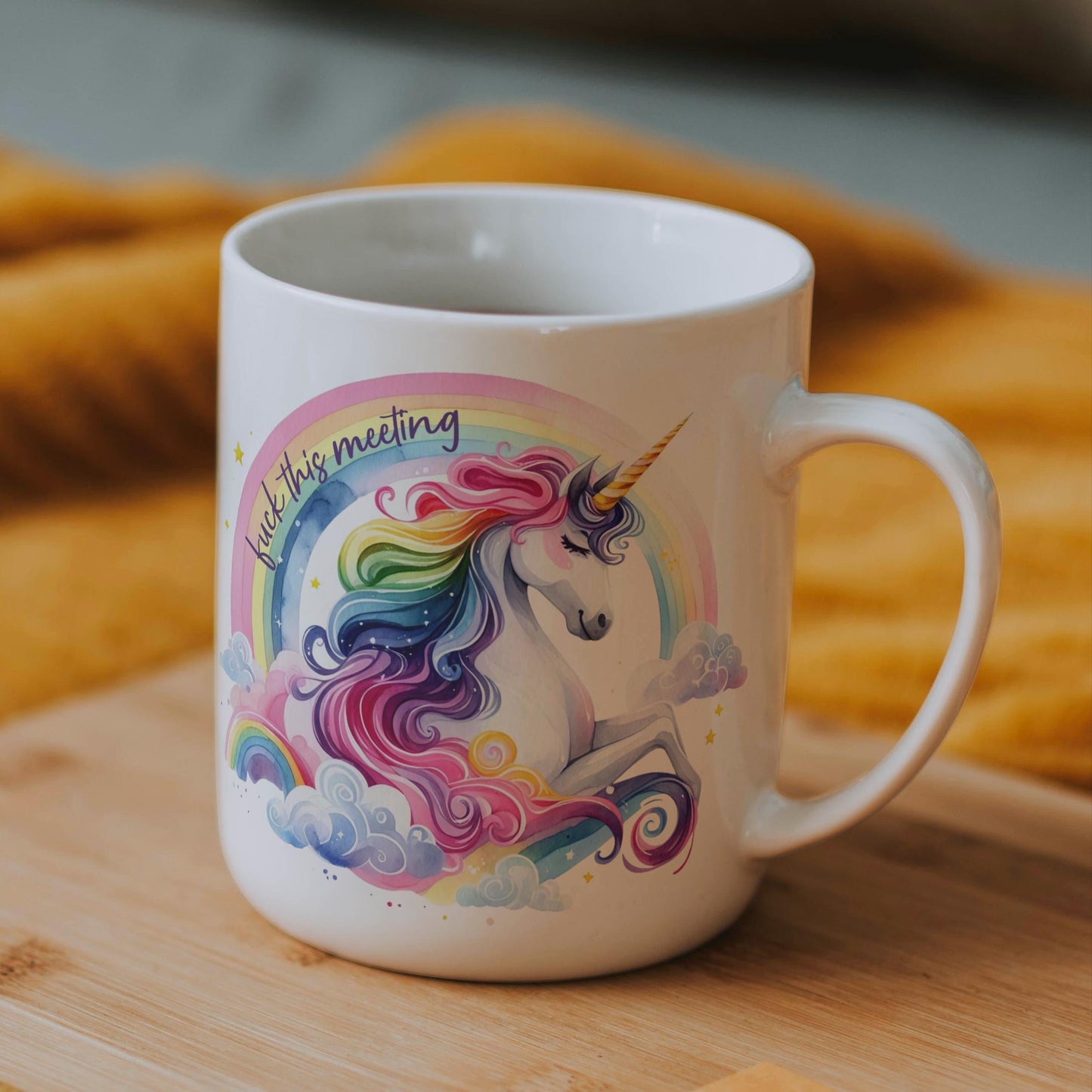 Fuck This Meeting Unicorn Mug for Work