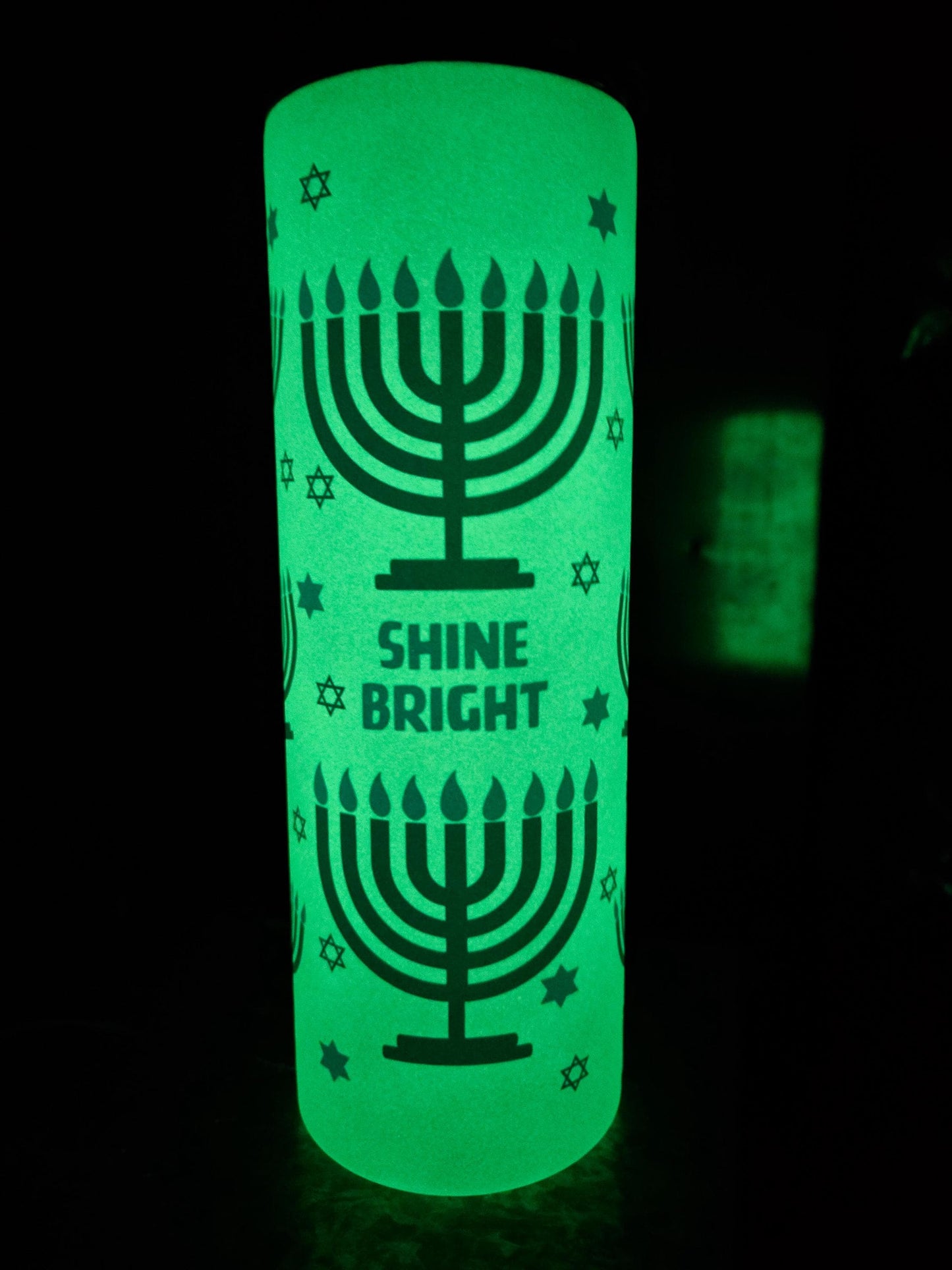 Mommy and Me Shine Bright Hanukkah Glow-in-the-Dark Tumbler Set