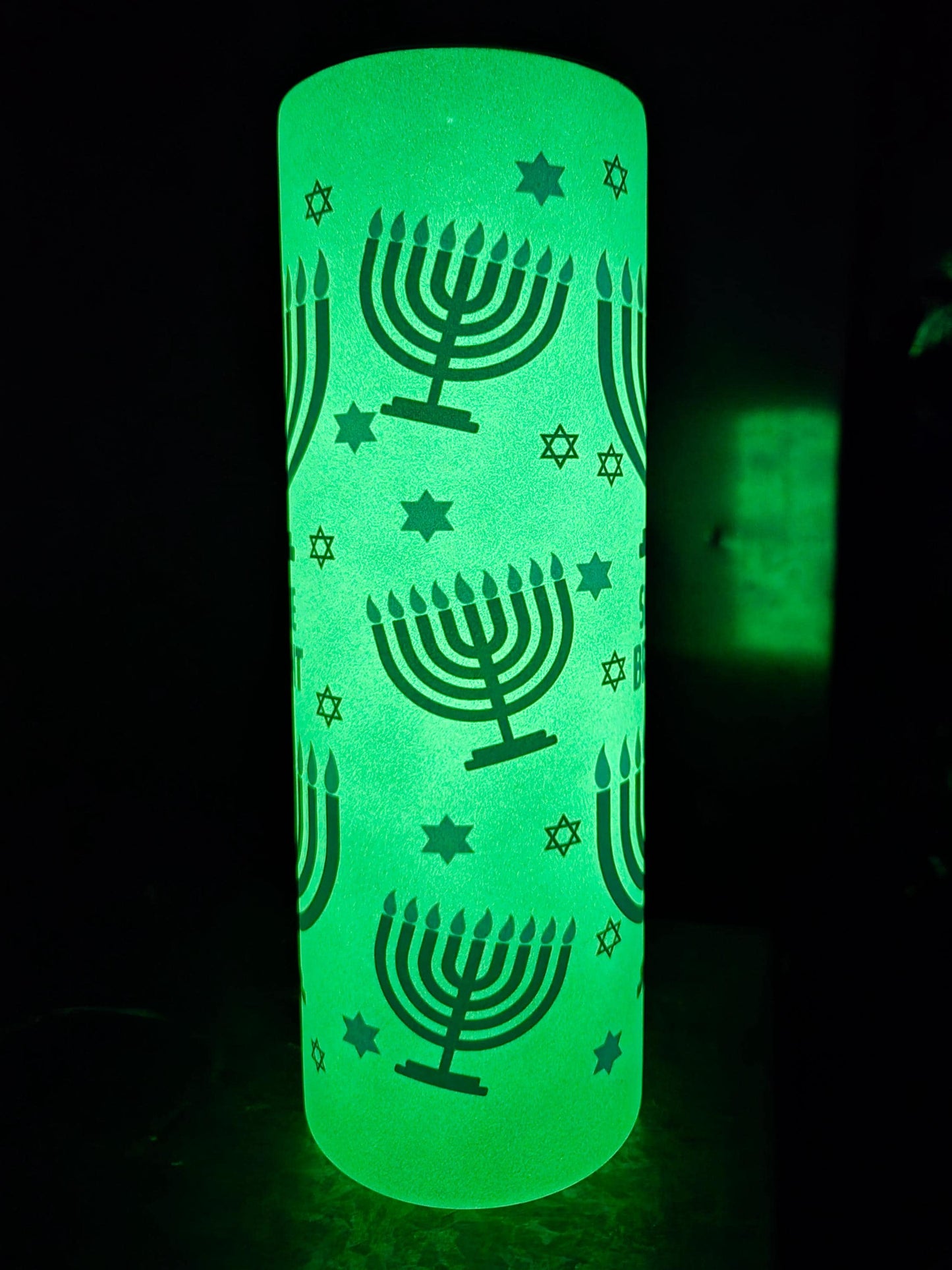 Mommy and Me Shine Bright Hanukkah Glow-in-the-Dark Tumbler Set
