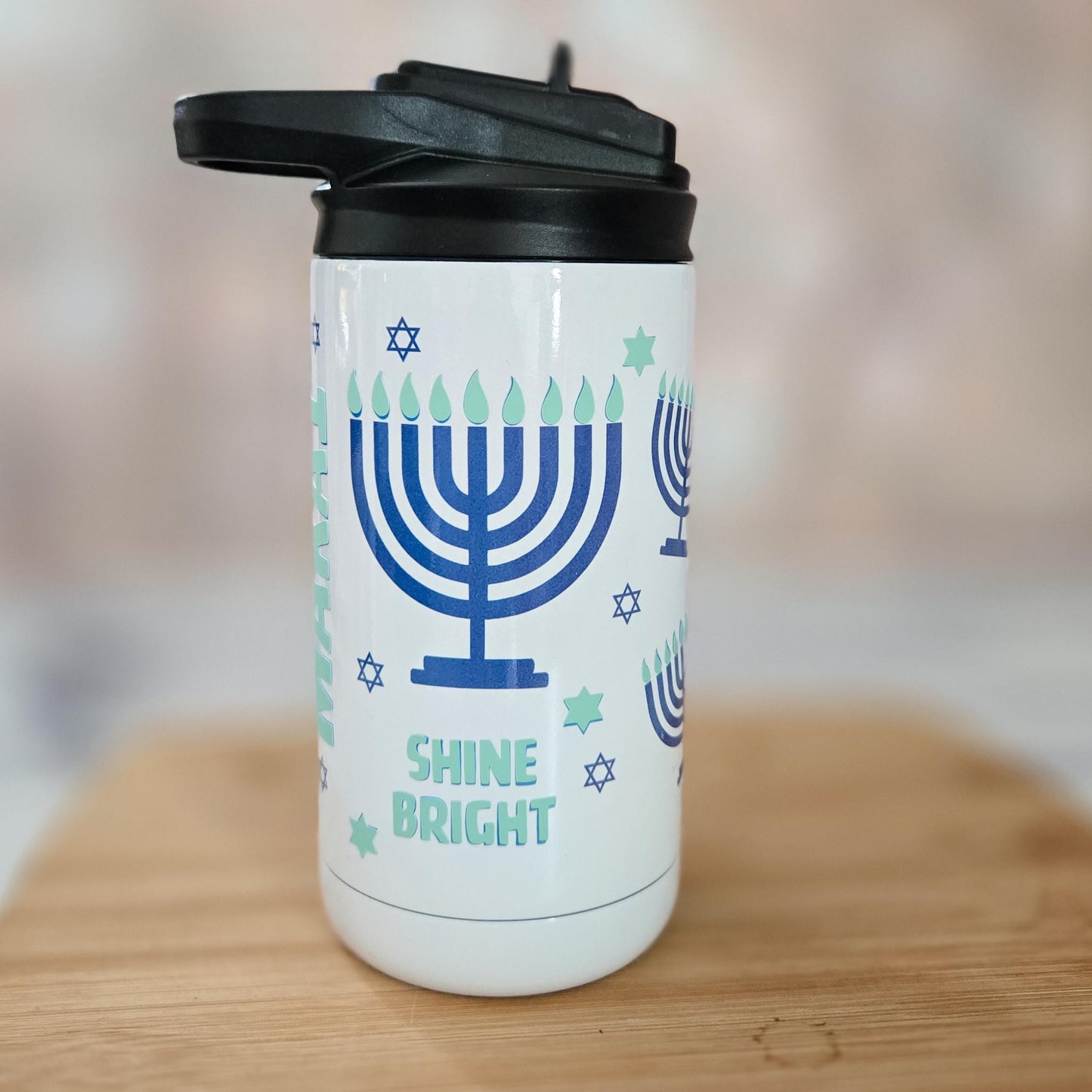 Mommy and Me Shine Bright Hanukkah Glow-in-the-Dark Tumbler Set