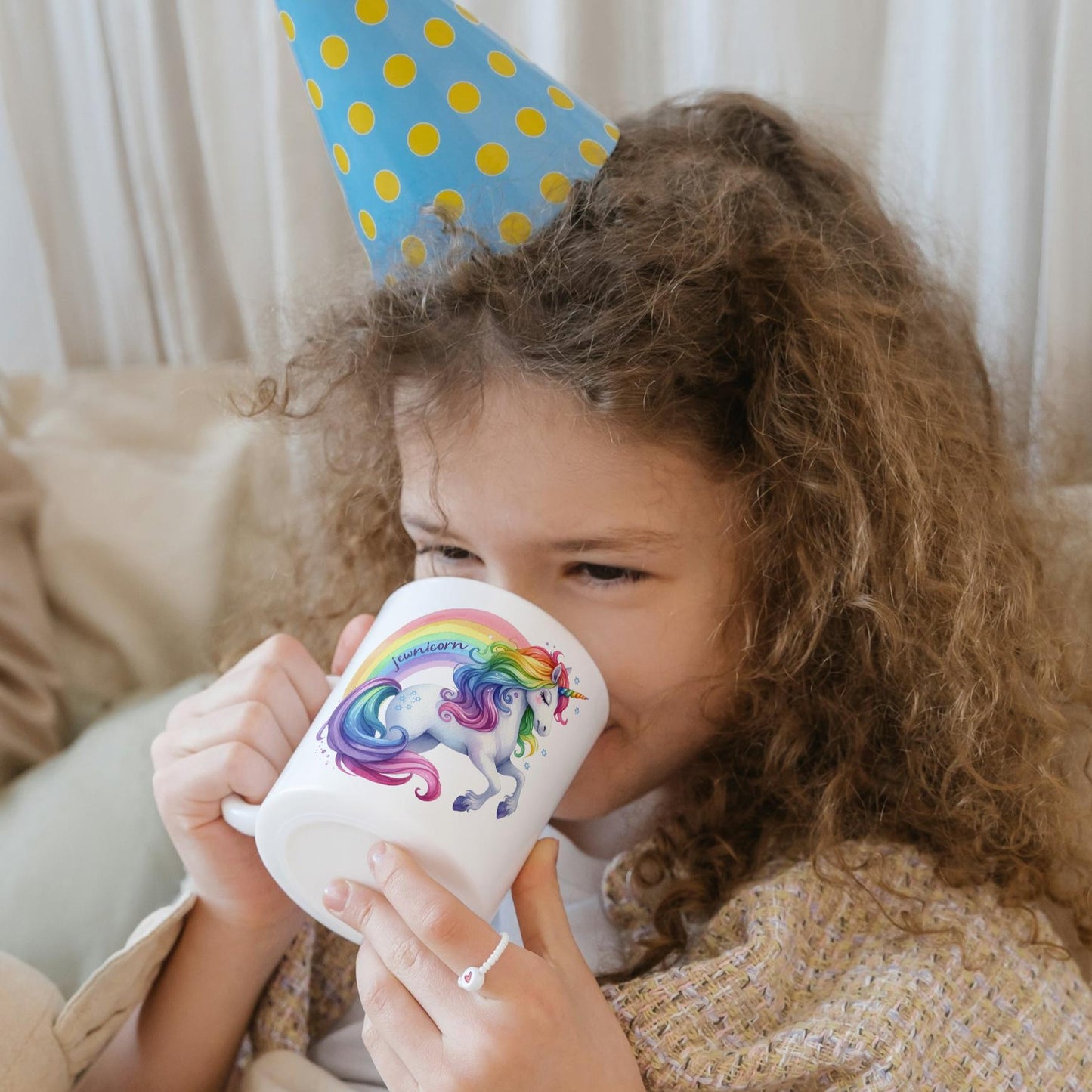 Jewnicorn Rainbow Ceramic Coffee Mug