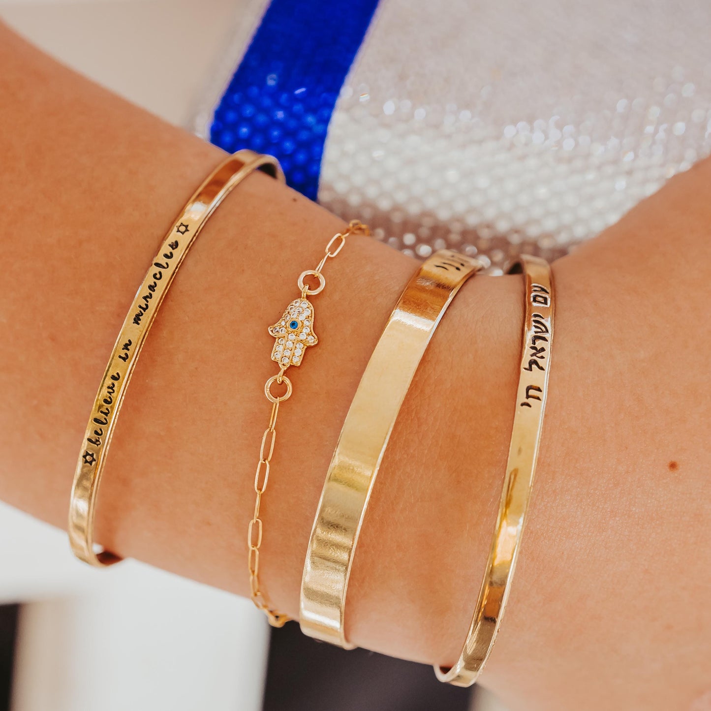 In My Zionist Era Adjustable Skinny Cuff Bracelet