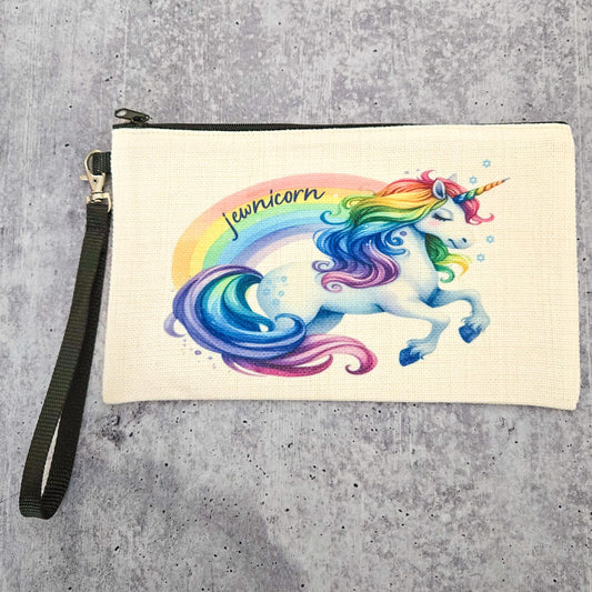 Jewnicorn Wristlet Makeup Pouch