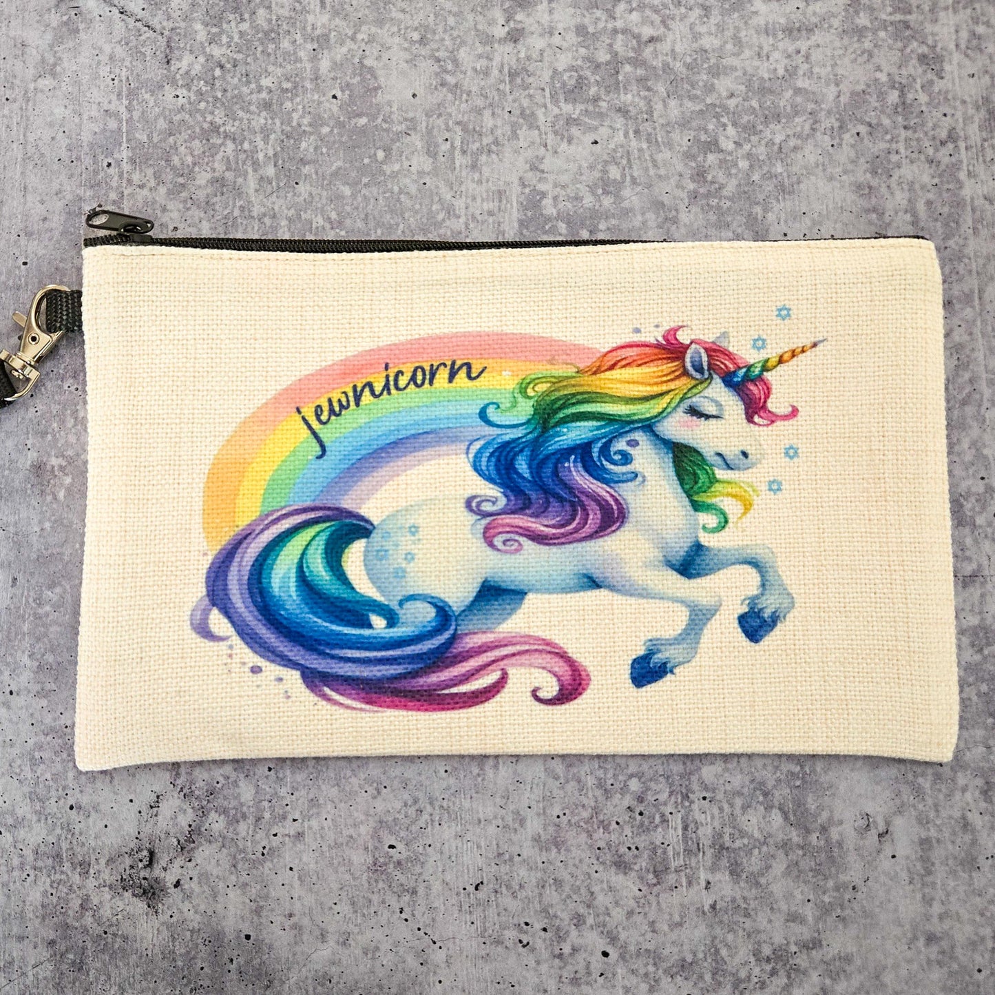 Jewnicorn Wristlet Makeup Pouch
