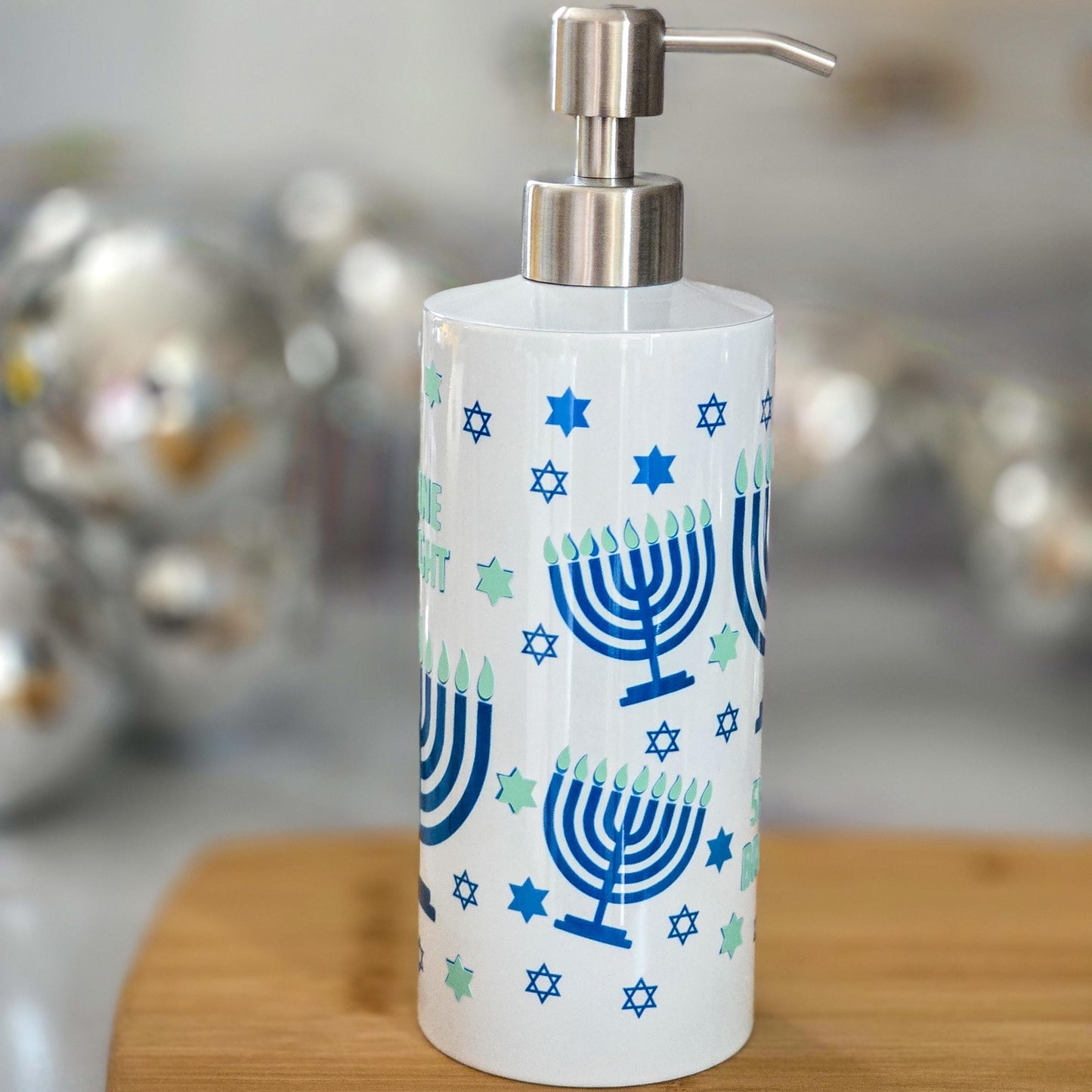 Glow in the Dark Shine Bright Hanukkah Soap Dispenser