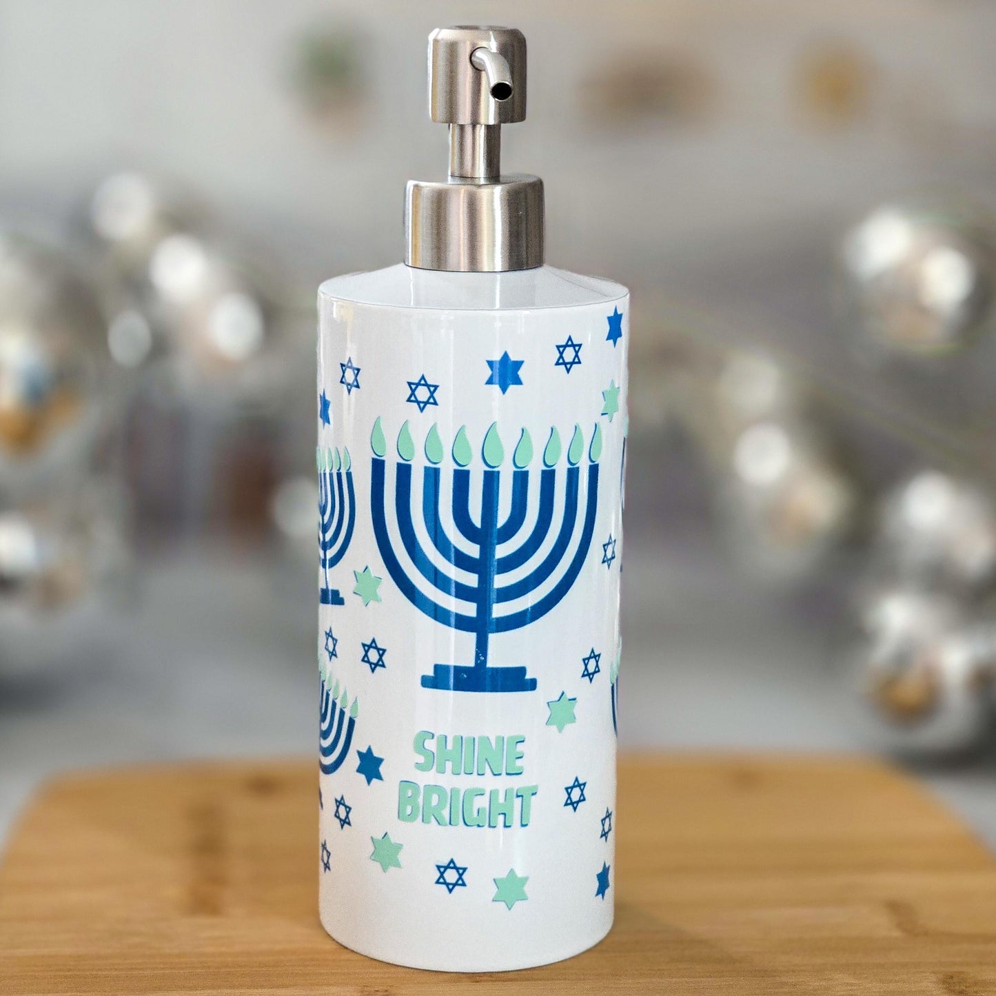 Glow in the Dark Shine Bright Hanukkah Soap Dispenser