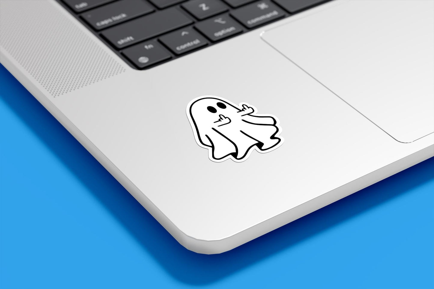 Middle Finger Flip Off Ghost Vinyl Sticker