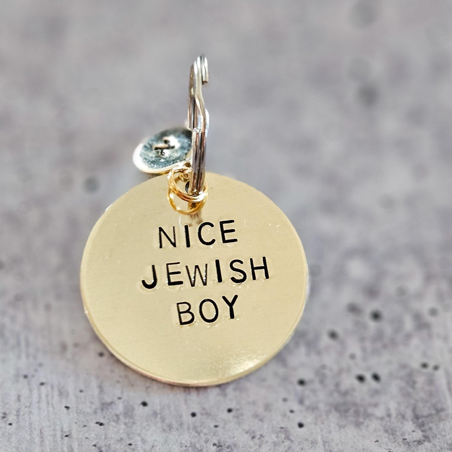 Nice Jewish Boy or Girl Brass Keychain