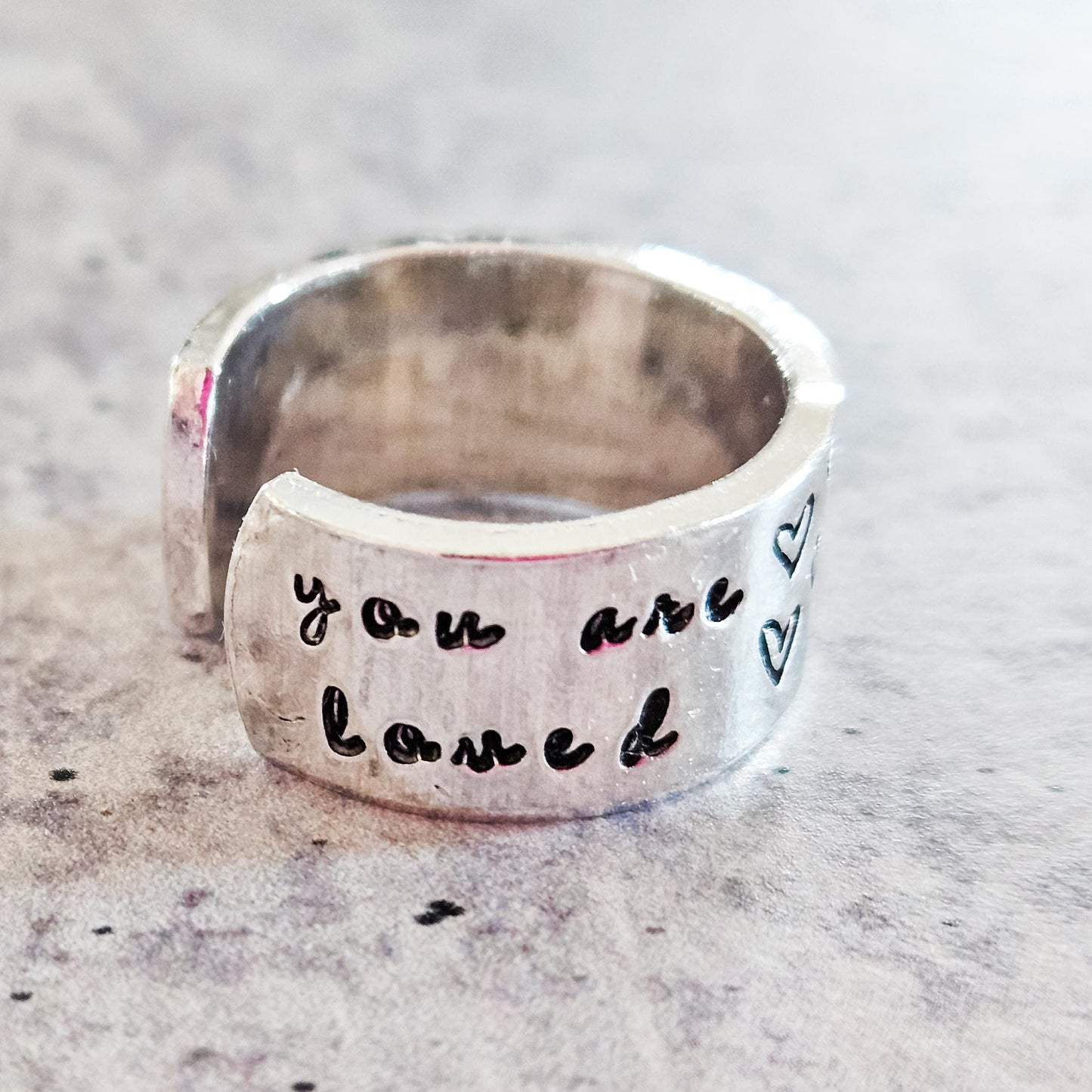 You are loved Heart Valentine's Day Ring