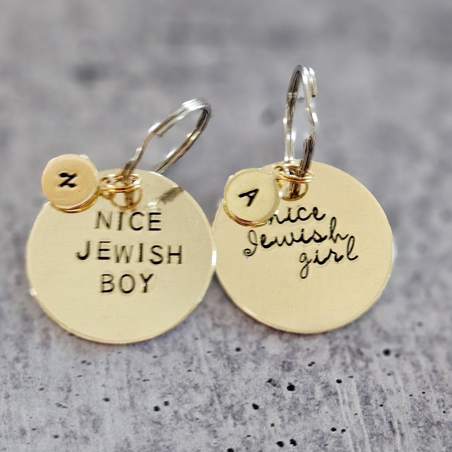 Nice Jewish Boy or Girl Brass Keychain