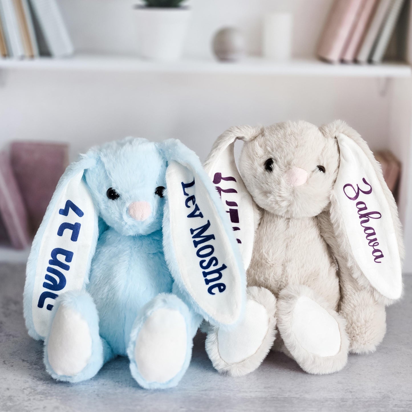Personalized Am Yisrael Chai Plush Bunny Rabbit