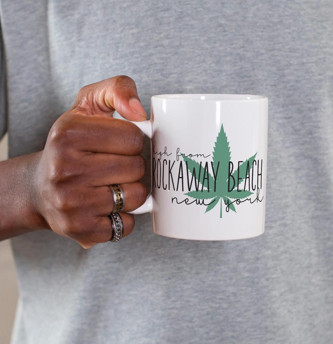 High from [Your City Here] Custom 420 Friendly Coffee Mug