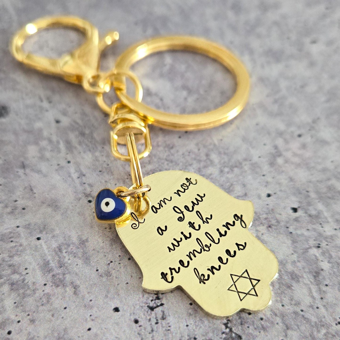 Hamsa Am Yisrael Chai Keychain