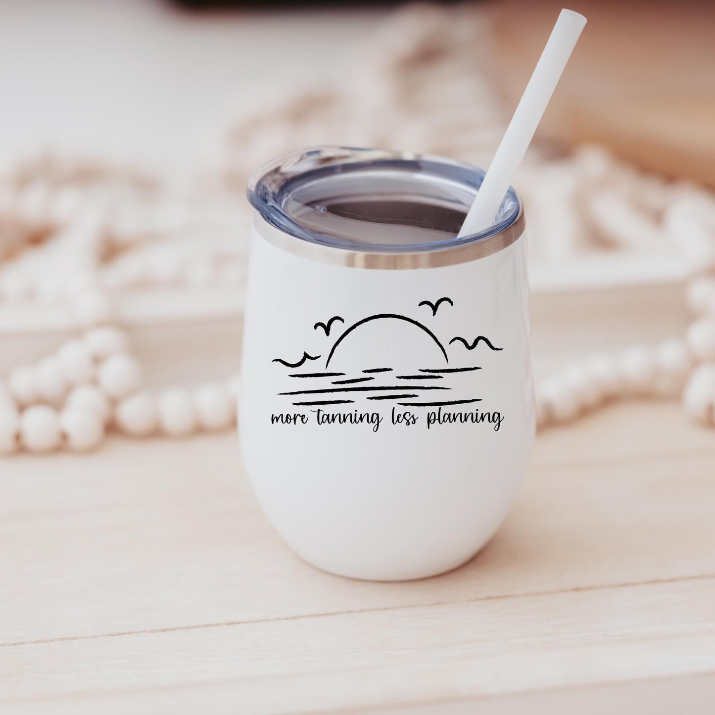 More Tanning Less Planning Teacher Drink Tumbler