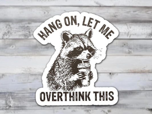 Hang On, Let Me Overthink This Vinyl Sticker