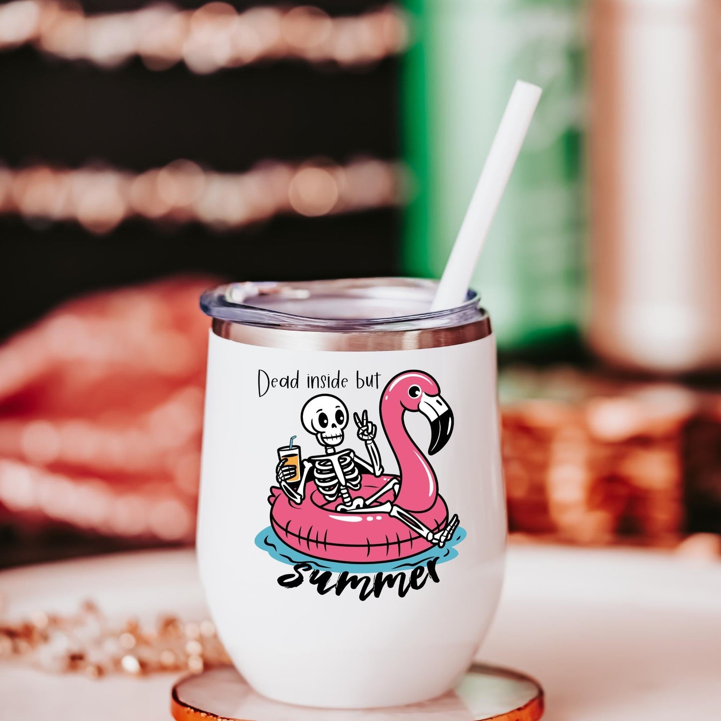 Dead Inside But Summer Wine Tumbler