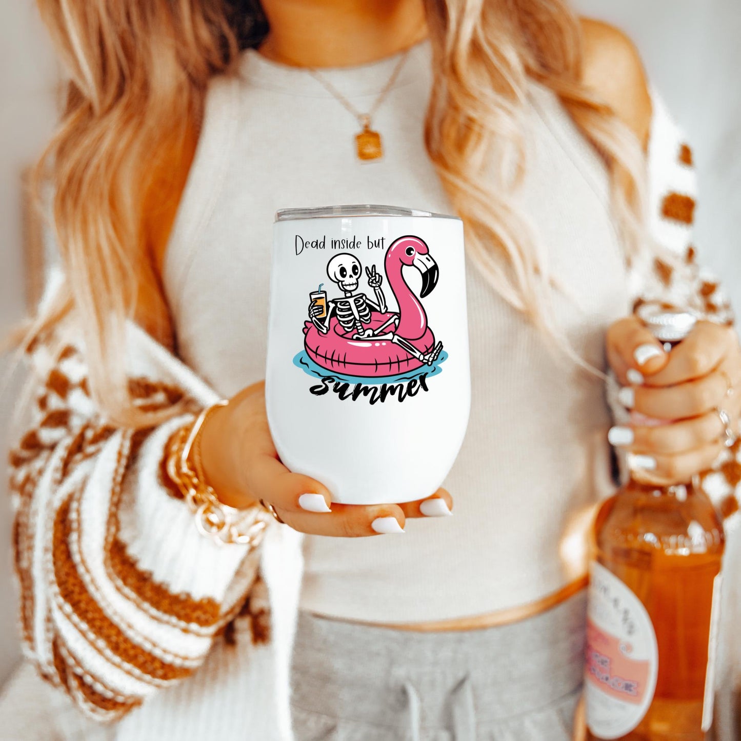 Dead Inside But Summer Wine Tumbler