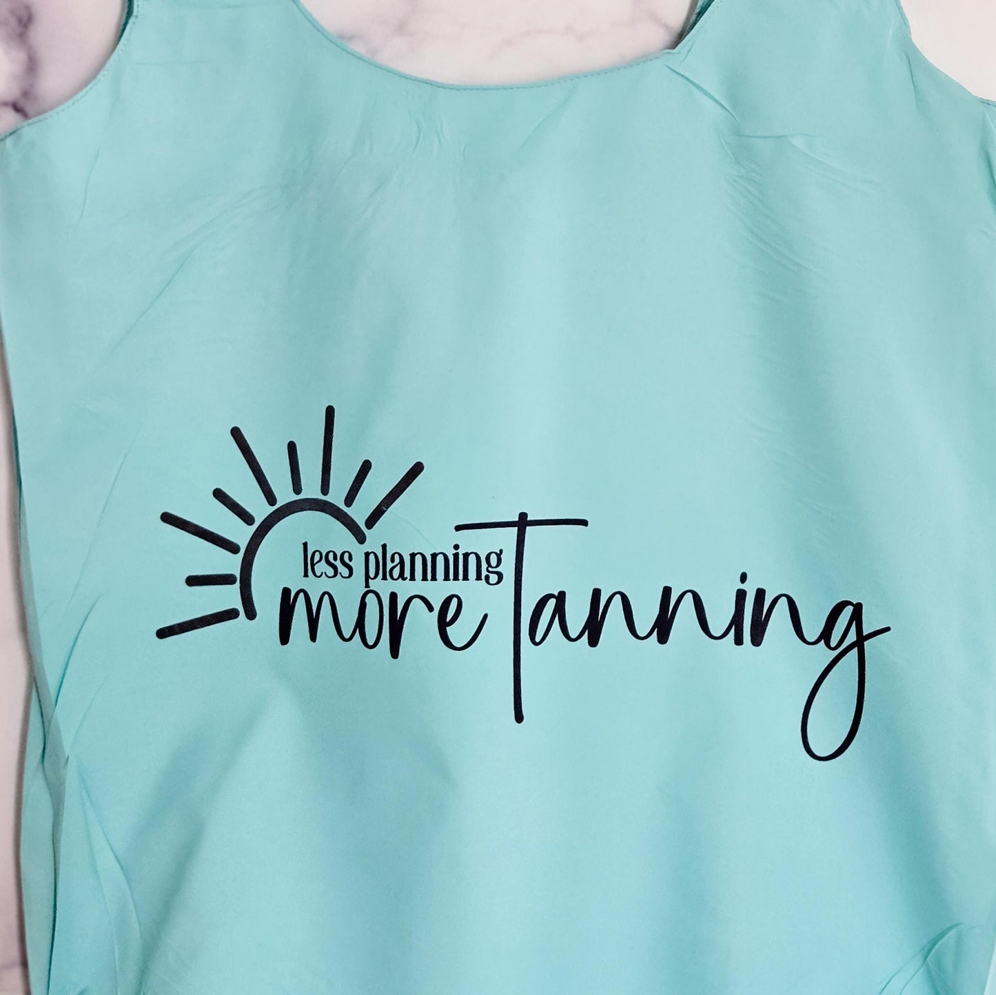 Funny Teacher Summer Beach Bag - Less Planning More Tanning Tote Bag