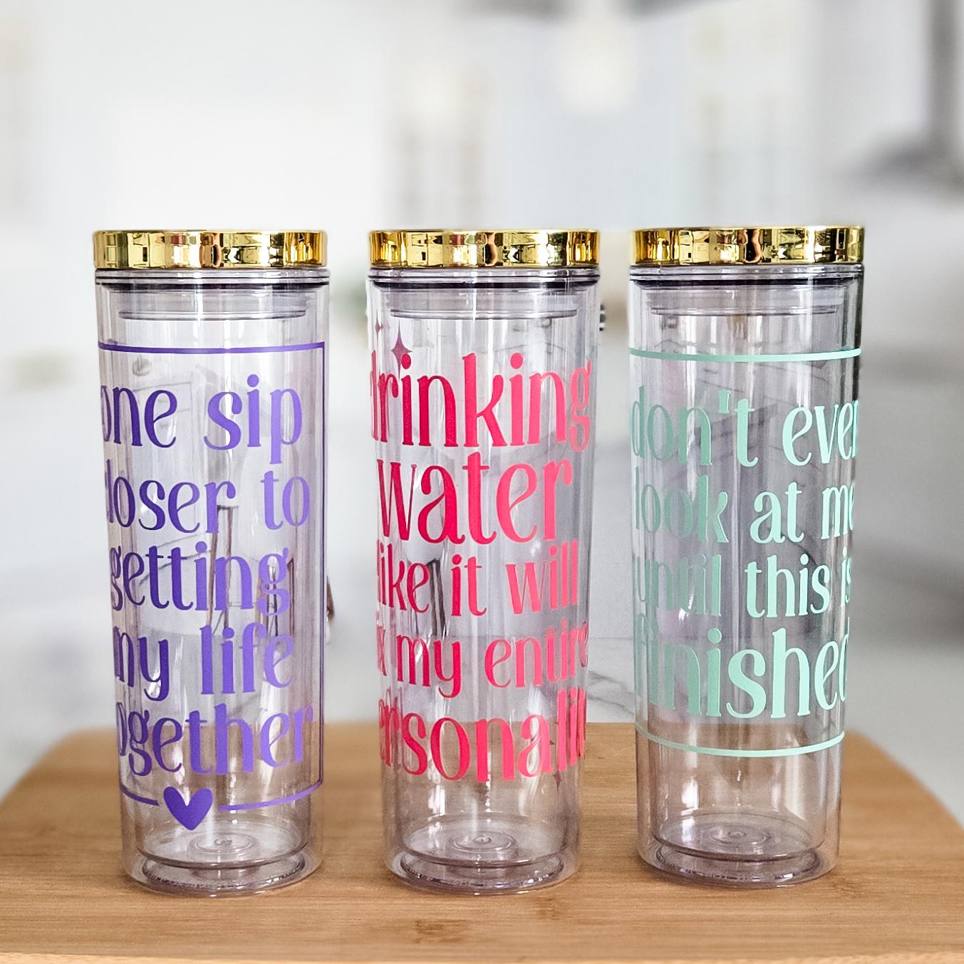Don’t Even Look at Me Until This Is Finished Funny Acrylic Tumbler