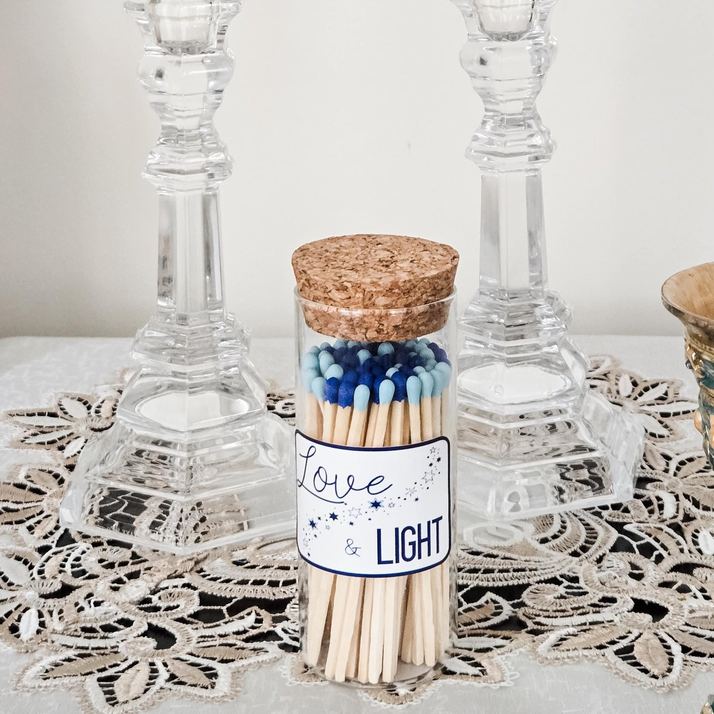 Love & Light Decorative Match Jar