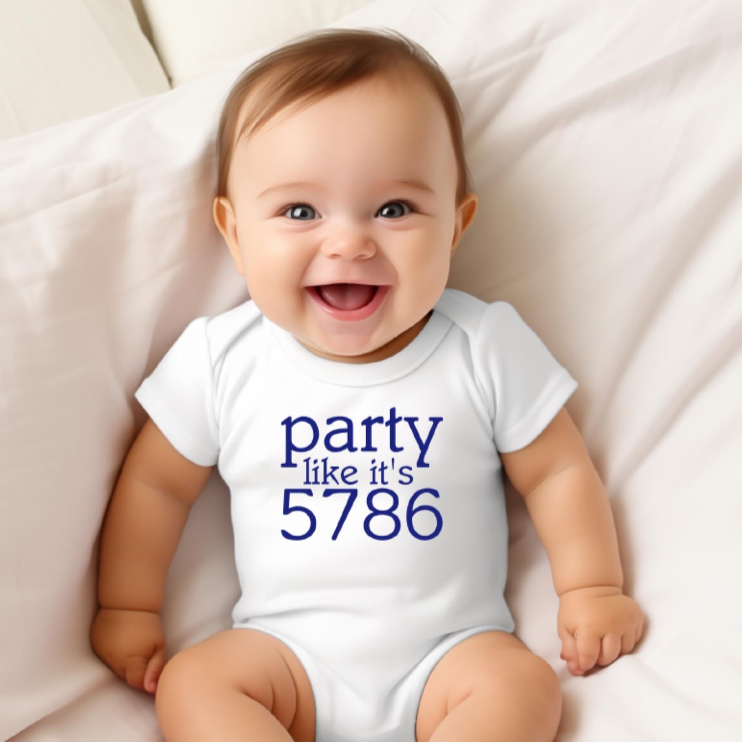 Party Like It’s 5786 First Rosh Hashanah Outfit for Baby